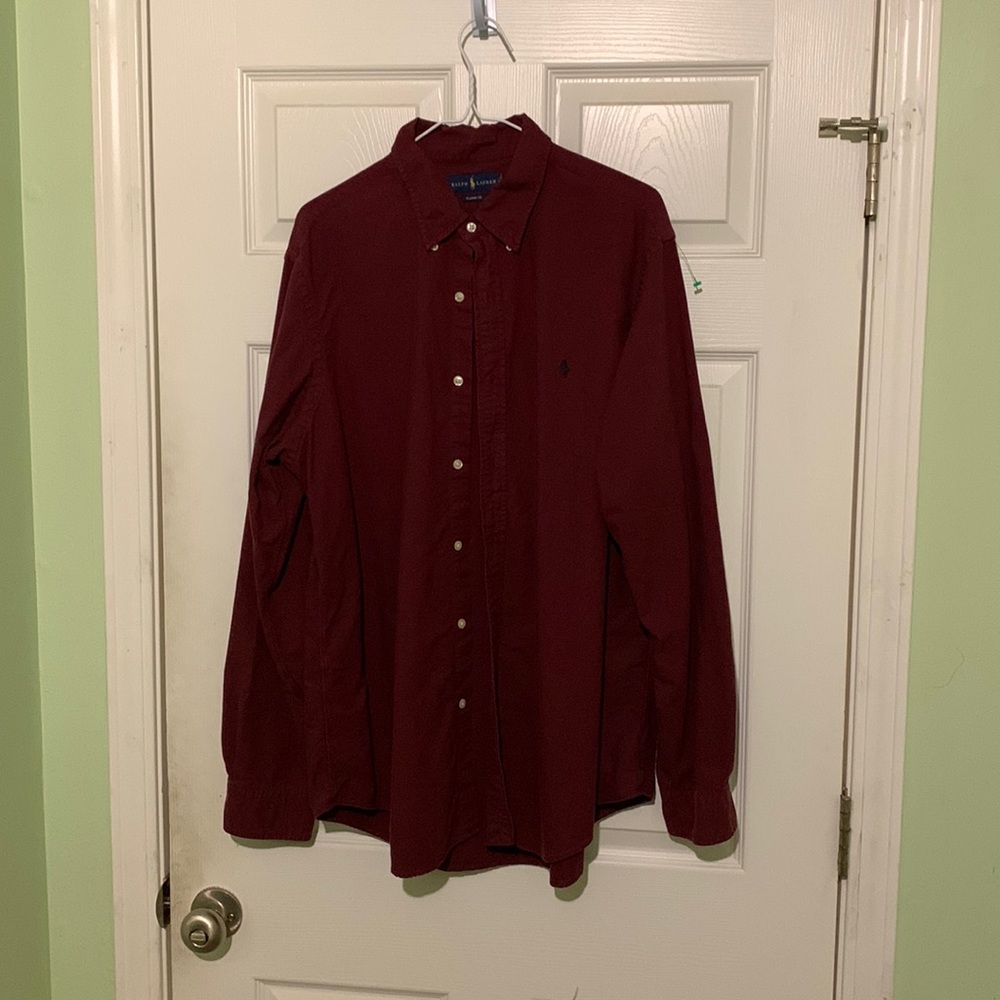Wine Red Ralph Lauren classic fit shirt Great Condition